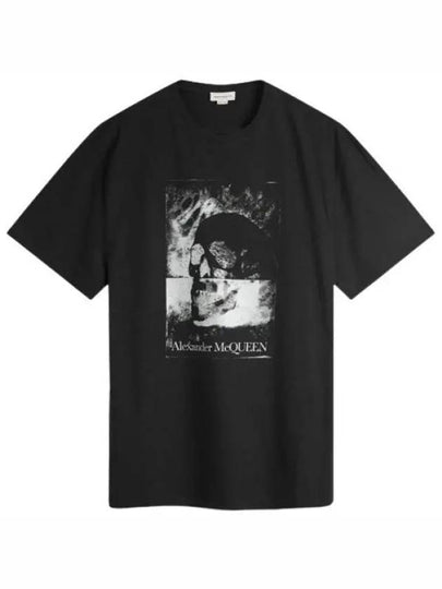 Skull Print Short Sleeve T-Shirt Black - ALEXANDER MCQUEEN - BALAAN 2