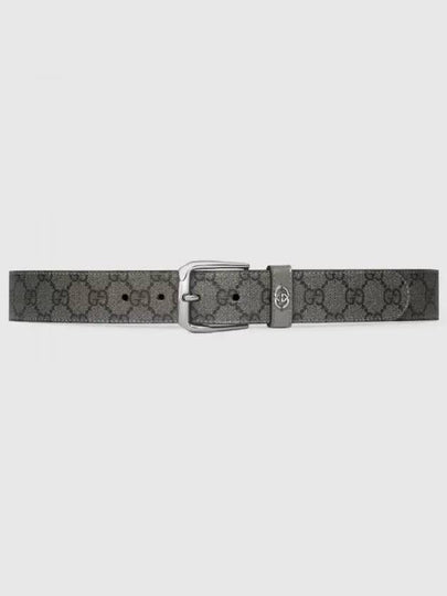 Interlocking G Detail Supreme Belt Grey - GUCCI - BALAAN 2