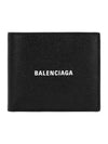 Cash Square Folded Wallet Black - BALENCIAGA - BALAAN 3