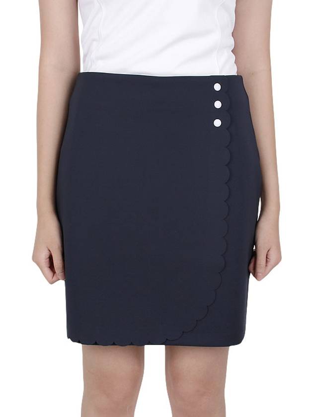 Women's Anna Mini H-Line Skirt Navy - J.LINDEBERG - BALAAN 3