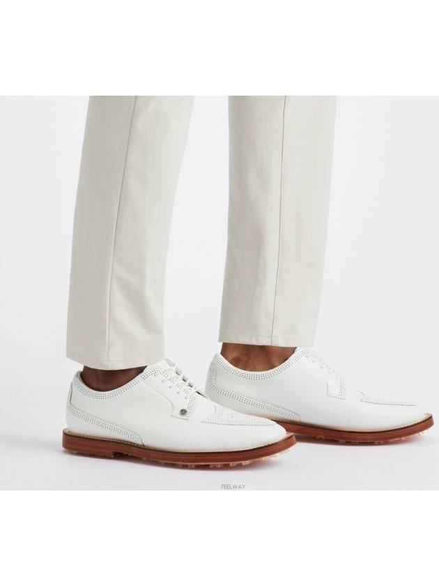 Men'S Perforated Brogue Gallivanter Spikeless White - G/FORE - BALAAN 4