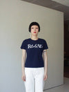 Lettering Logo Tshirt NAVY - RUBATI - BALAAN 4