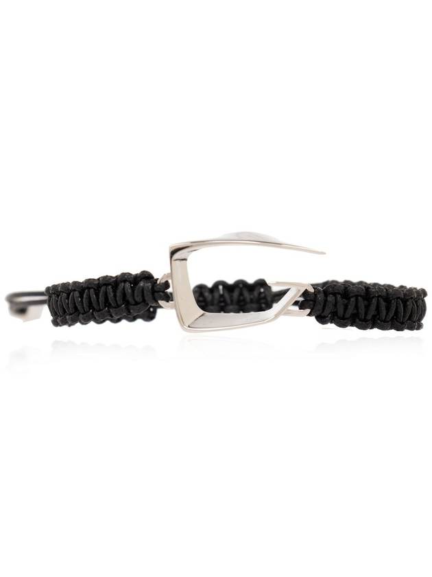 Giv Cut Woven Cotton Metal Bracelet Black - GIVENCHY - BALAAN 3