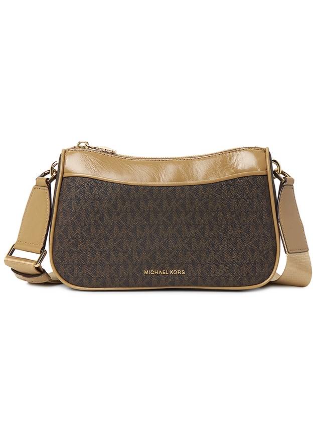 Jet Set Lettering Logo Leather Cross Bag Camel - MICHAEL KORS - BALAAN 3