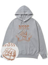 Punch Line Coffee Brown Overfit Hoodie Gray - MONSTER REPUBLIC - BALAAN 3