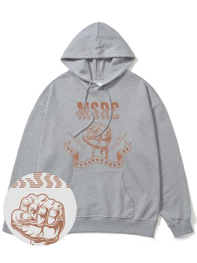 Punchline Oversized Fit Hoodie Coffee Brown Grey - MONSTER REPUBLIC - BALAAN 4