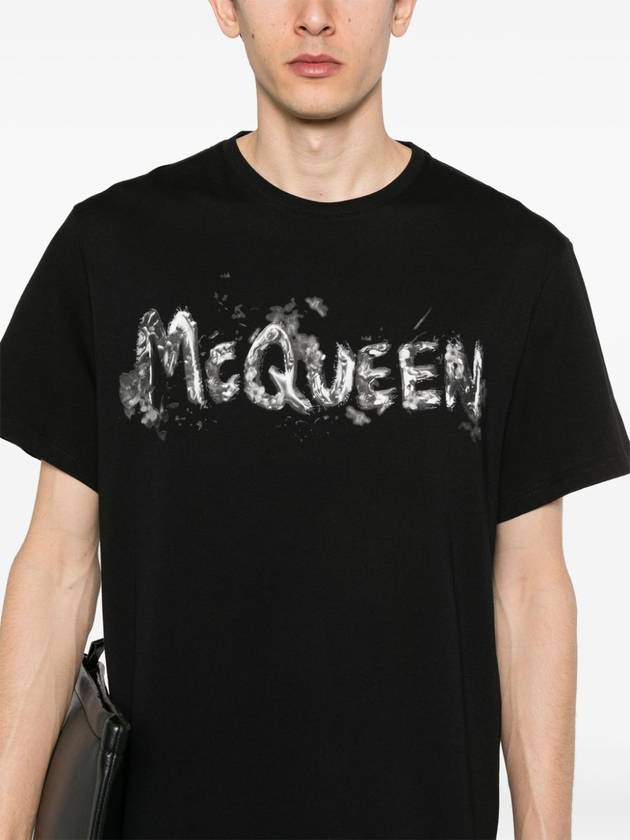 ALEXANDER MCQUEEN T-SHIRT WAX FLOWER MCQUEEN PRINT - ALEXANDER MCQUEEN - BALAAN 5