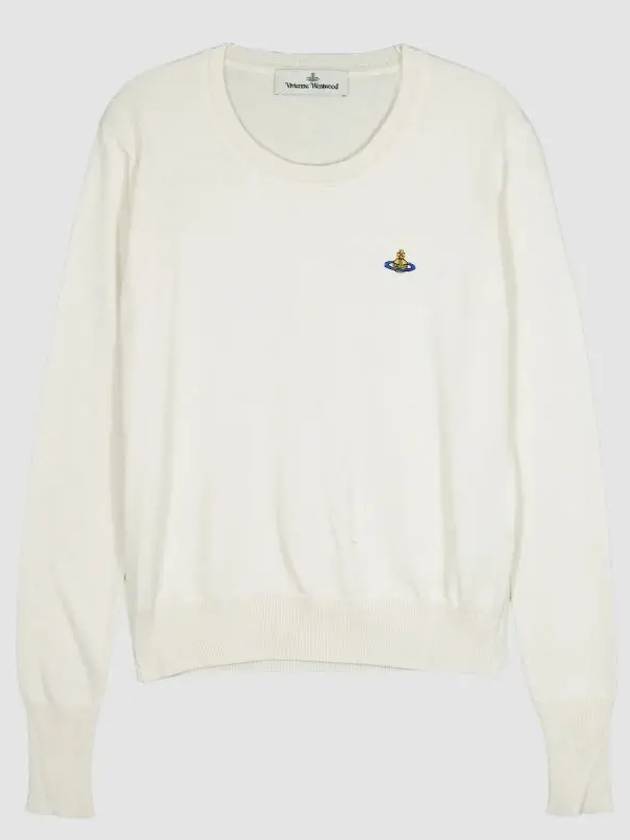 ORB Embroid Logo Knit Top Cream - VIVIENNE WESTWOOD - BALAAN 2