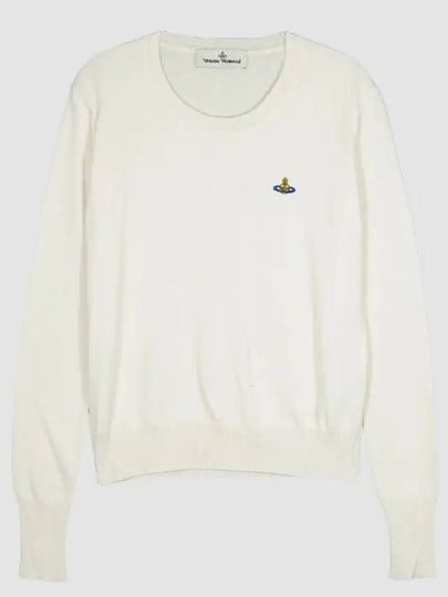 ORB Embroid Logo Knit Top Cream - VIVIENNE WESTWOOD - BALAAN 2