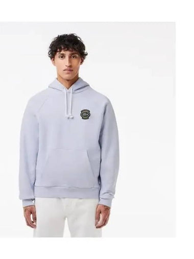 Men s Badge Match Hooded Raglan Sweatshirt Light Blue - LACOSTE - BALAAN 1