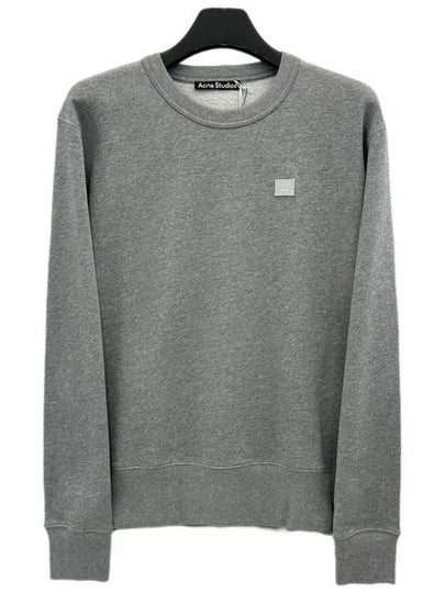 Face Patch Crew Neck Sweatshirt Melange Grey - ACNE STUDIOS - BALAAN 2