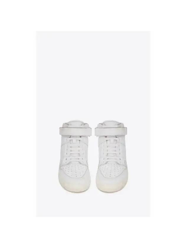 Lax Lace-up Logo Lettering Leather Low Top Sneakers White - SAINT LAURENT - BALAAN 3