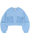 Double pocket crop sweatshirt sky blue - OFFGRID - BALAAN 1