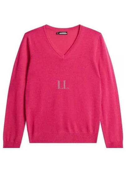 Women's Amaya Knit Sweater Pink Peacock - J.LINDEBERG - BALAAN 2