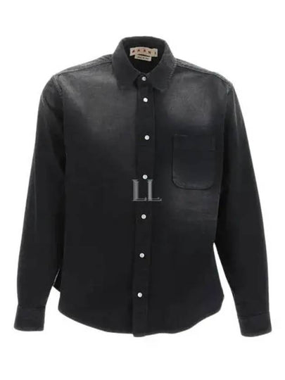 Classic Washing Denim Long Sleeve Shirt Black - MARNI - BALAAN 2