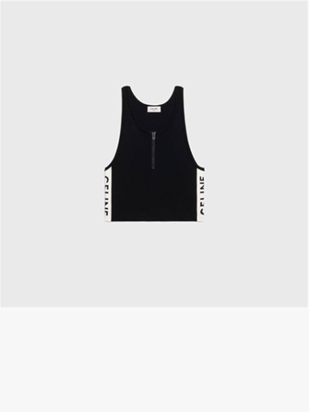 Women's Athletic Zipper Sleeveless Black - CELINE - BALAAN 2