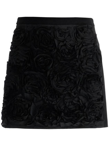 mini skirt with three-dimensional rose details ' - MAX MARA - BALAAN 1