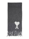 Muffler Scarf USF422AW0054 061 DARK GRAY - AMI - BALAAN 1