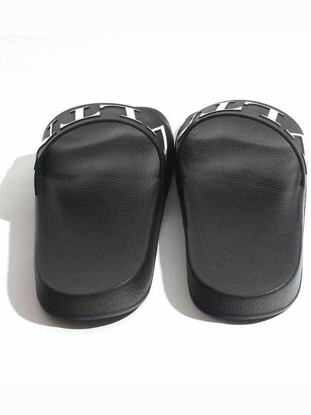 VLTN Logo Slippers Black - VALENTINO - BALAAN 4