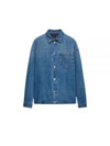 Triangle Logo Denim Long Sleeve Shirt Light Blue - PRADA - BALAAN 2