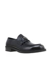 Triangle Logo Brushed Leather Loafer Black - PRADA - BALAAN 3