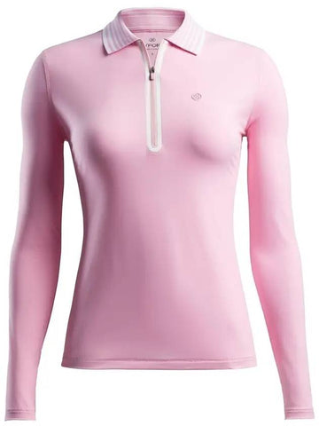 Women's Featherweight Half Zip Up Golf Long Sleeve T-Shirt Lilac - G/FORE - BALAAN 1