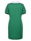 Collar color combination dress MW3MO195GRN - P_LABEL - BALAAN 3