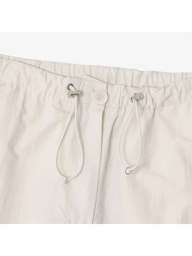 Cotton Nylon Parasuit Pants Cream - NOIRER FOR WOMEN - BALAAN 5