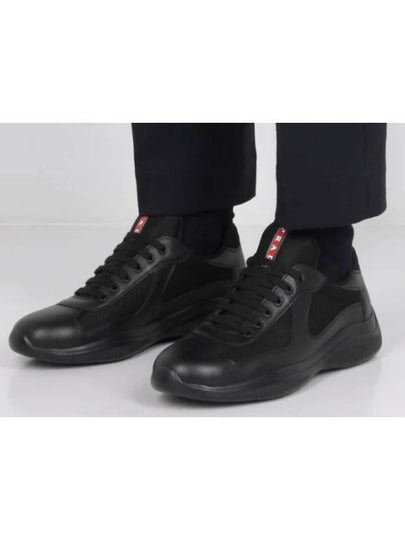 America's Cup Leather Low Top Sneakers Black - PRADA - BALAAN 2