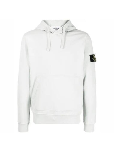 Wappen Patch Cotton Fleece Hoodie White - STONE ISLAND - BALAAN 1