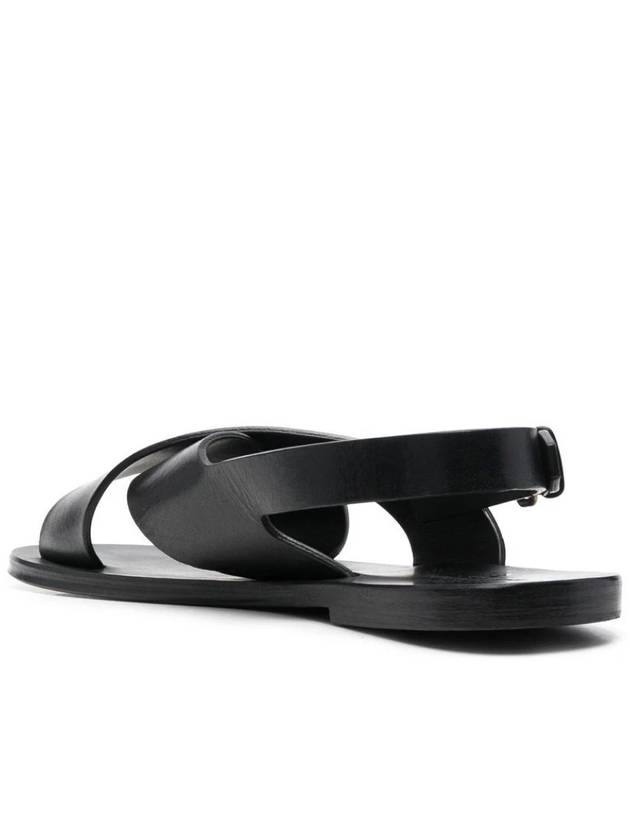 Mojave Cross Strap Sandals Black - SAINT LAURENT - BALAAN 4