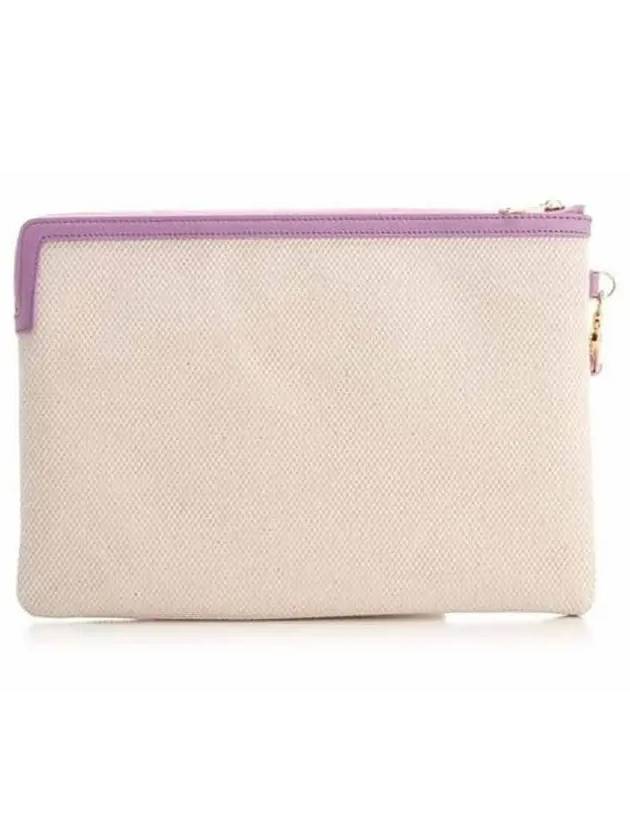 Logo Strap Small Pouch Bag White Purple - CELINE - BALAAN 4