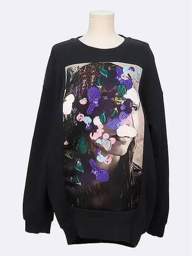 Black color women s long sweatshirt - MSGM - BALAAN 1