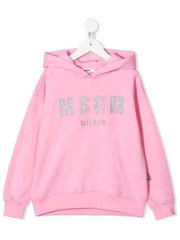 Kids Logo Print Hooded Sweatshirt MS027705 042 - MSGM - BALAAN 1