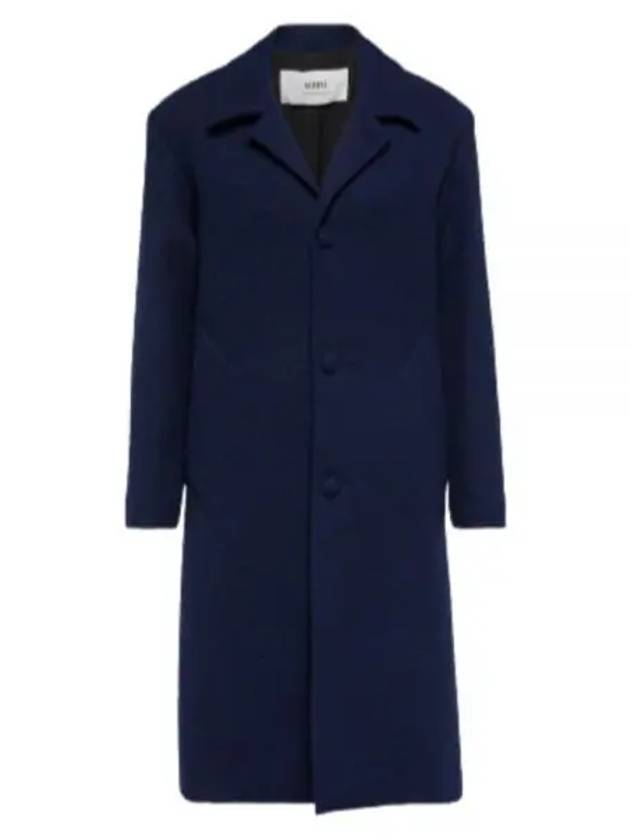 Breasted Single Coat Navy - AMI - BALAAN 2