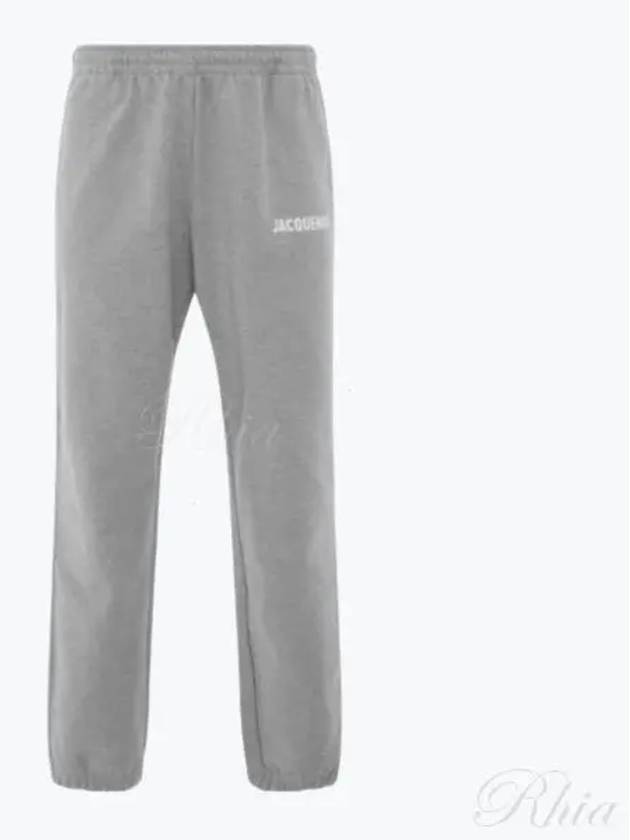 Le Jogging Logo Print Cotton Track Pants Grey - JACQUEMUS - BALAAN 2