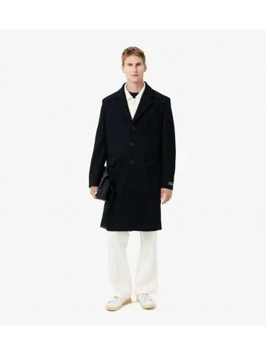 men wool coat black - LACOSTE - BALAAN 1