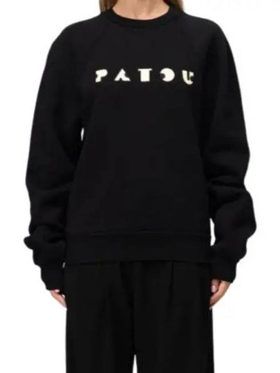 Logo Print Sweatshirt Black - PATOU - BALAAN 2