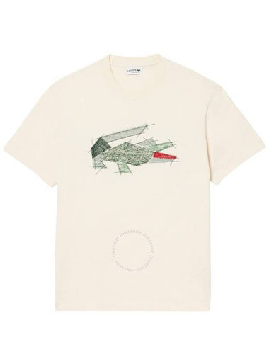 Lacoste Crocodile Graphic Cotton T Shirt Brand Size 4 Medium - LACOSTE - BALAAN 1