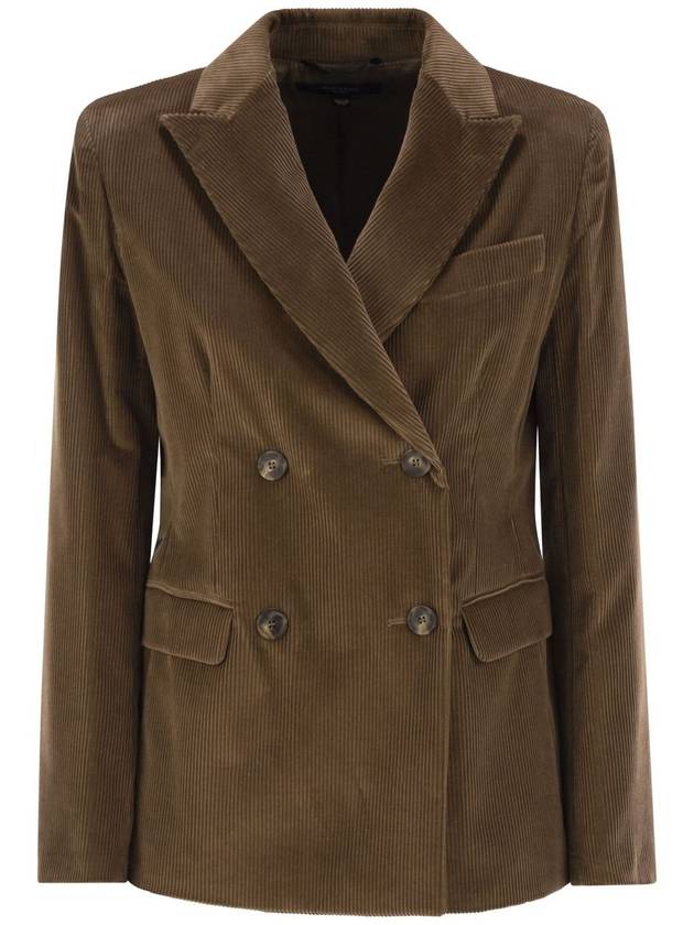 Women's Katanga Cotton Velvet Jacket Brown - WEEKEND MAX MARA - BALAAN 2