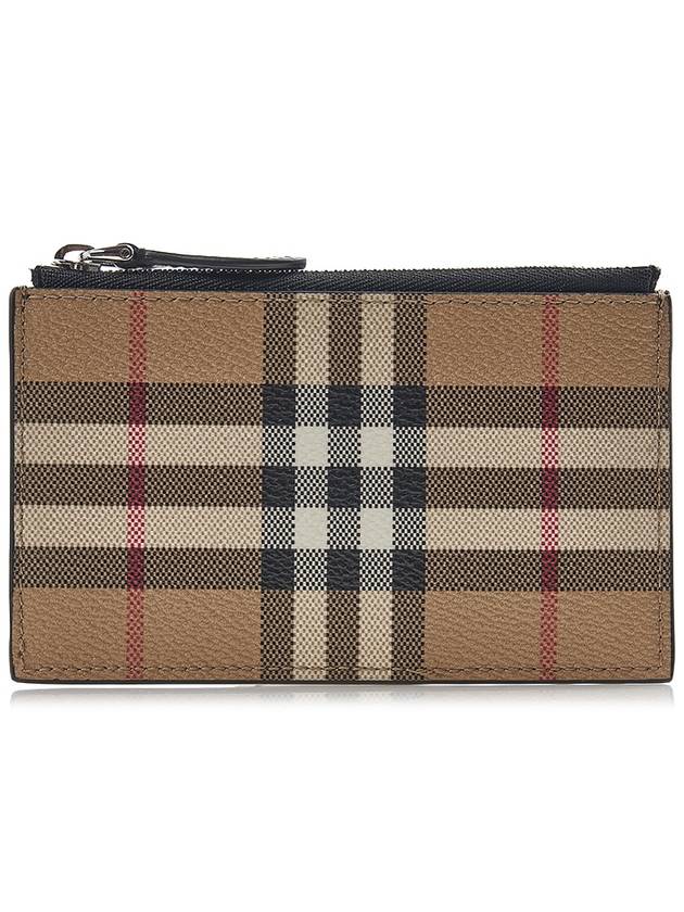 Vintage Check Leather Card Wallet Beige - BURBERRY - BALAAN 2