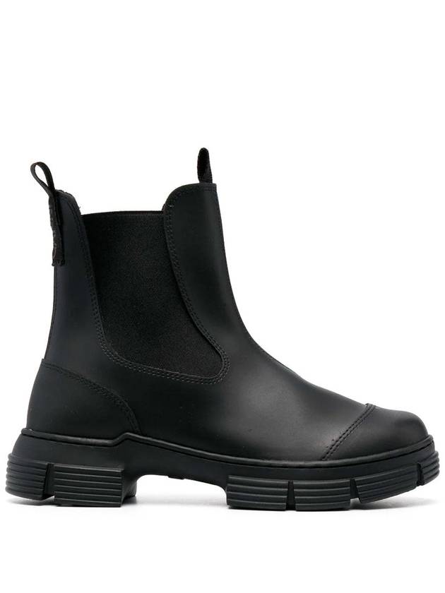 Women's Rubber City Chelsea Boots Black - GANNI - BALAAN 2