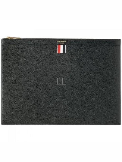 Medium Document Holder Clutch Bag Black - THOM BROWNE - BALAAN 2