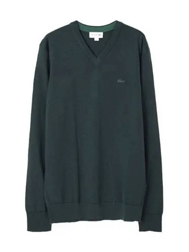 V neck merino wool sweater men s knit - LACOSTE - BALAAN 1