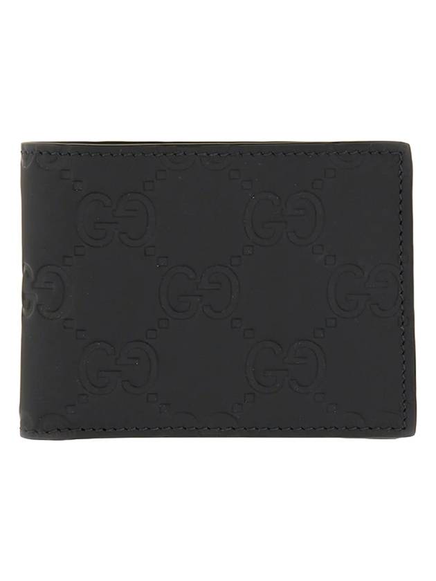 GG Rubber Effect Half Wallet Black - GUCCI - BALAAN 1