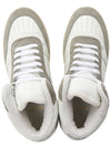 SL 08 Suede High Top Sneakers Optical White - SAINT LAURENT - BALAAN 3