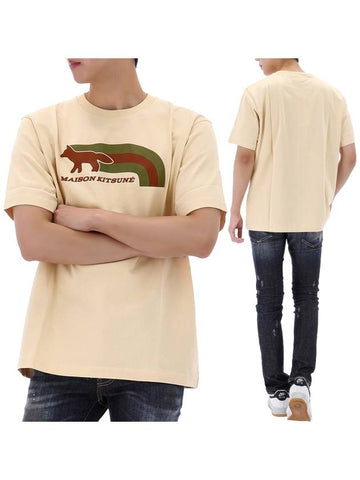 Flash Fox Comfort T Shirt MM00113KJ0118 WHEAT - MAISON KITSUNE - BALAAN 1