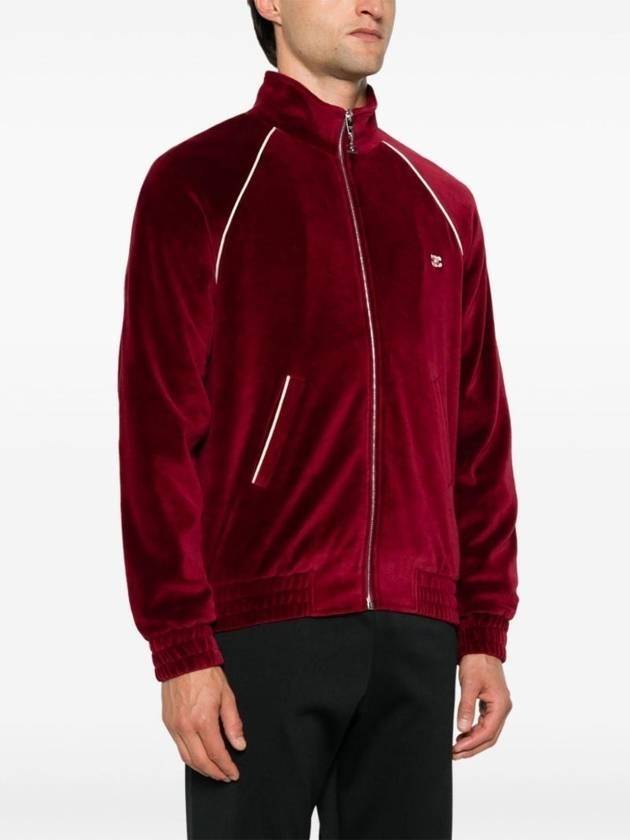 Velvet Triomphe Jersey Track Jacket Red - CELINE - BALAAN 7