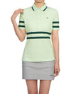 Women's Moira Polo Shirt Patina Green - J.LINDEBERG - BALAAN 6