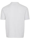 Men's Open Collar Short Sleeve Knit Top Off White - SOLEW - BALAAN 3